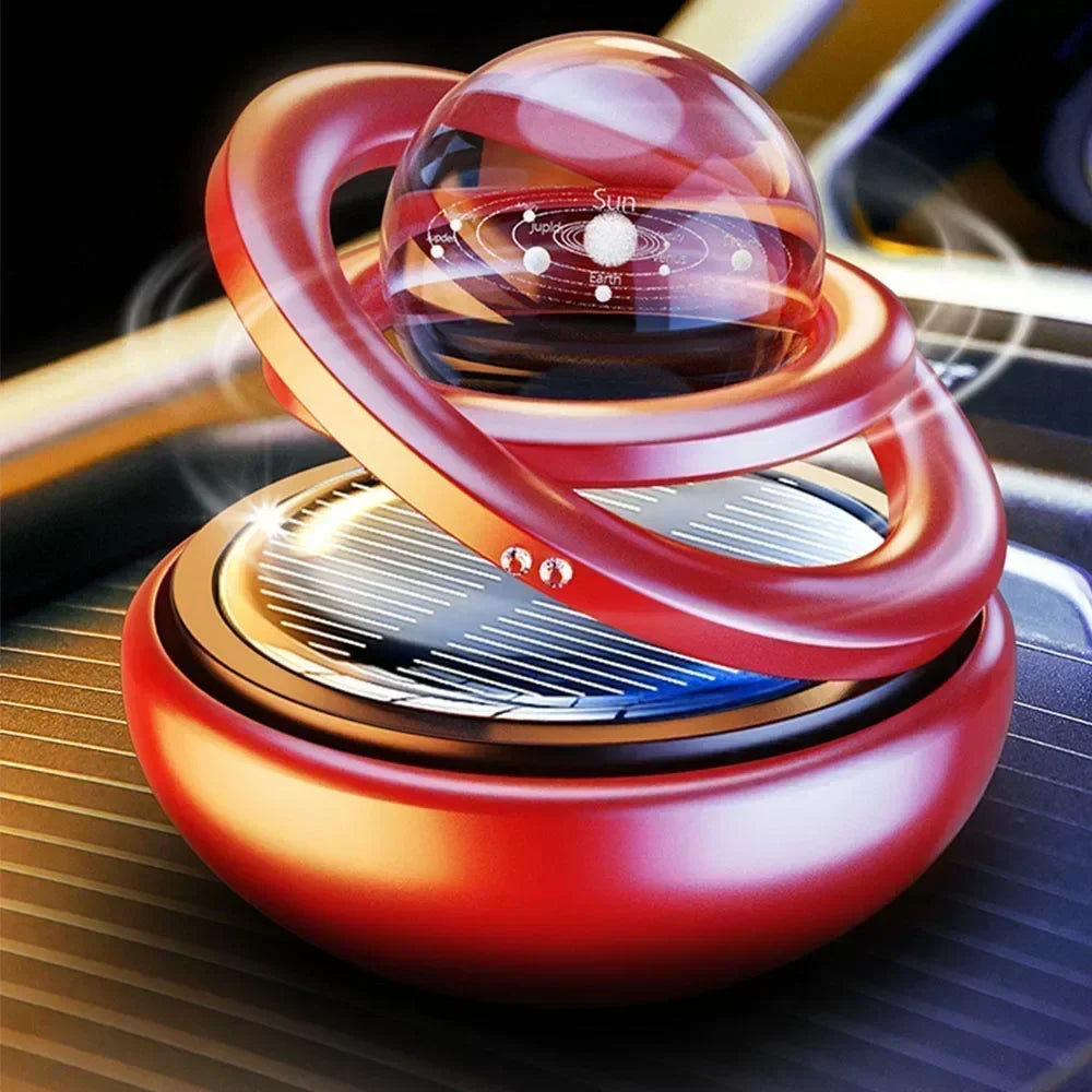 Car Air Freshener Solar Rotating Aromatreatment Decoration Car Interior Accessories Women Men Original Flavored Perfume Diffuser