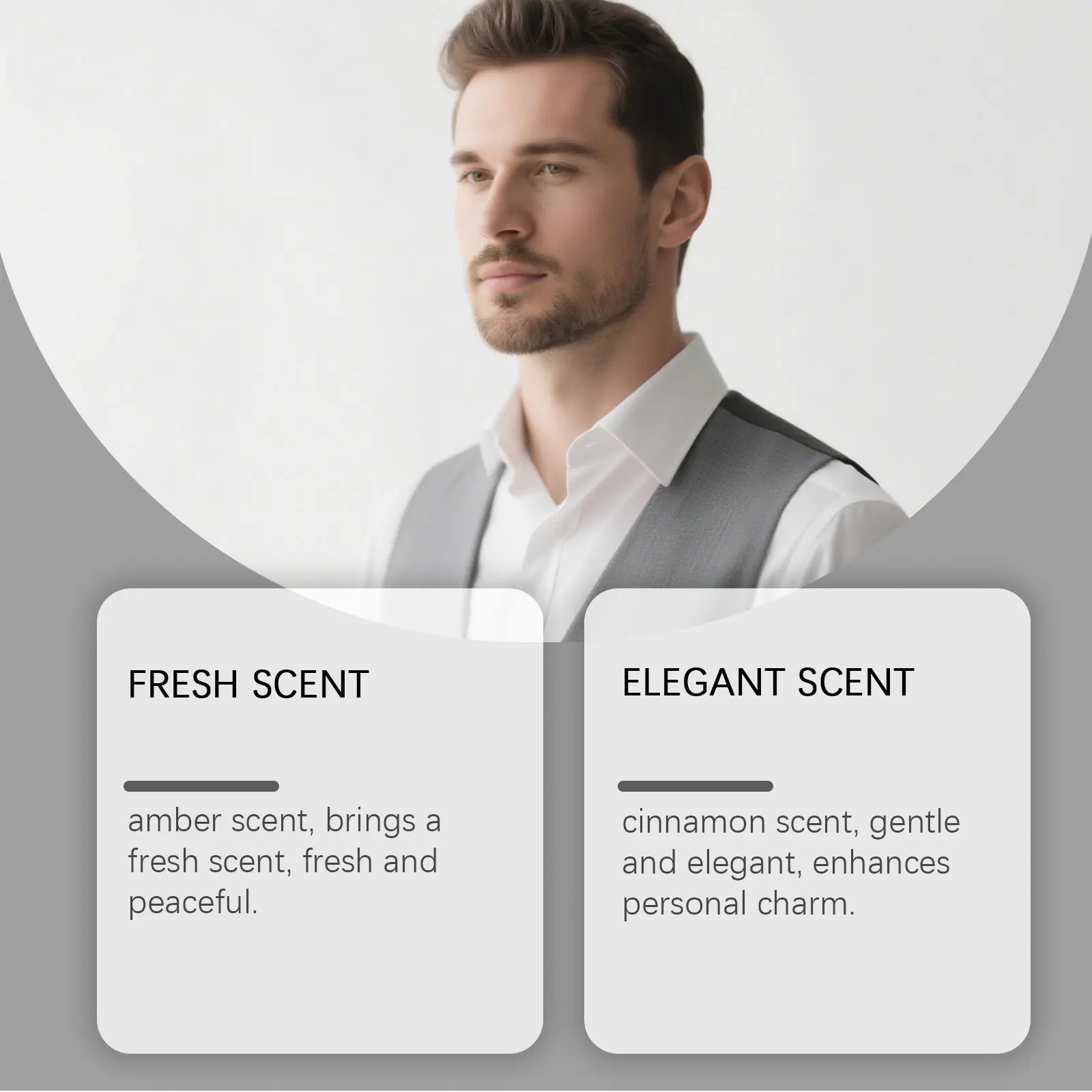 Daily Men's Cologne Roll-On - Emits Charm, Crisp Fresh Scent, Natural Long-Lasting, Suitable for All Daily Occasions