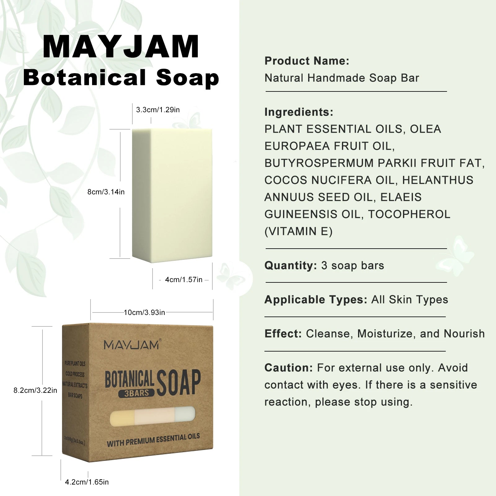 Handmade Soap Gift Set 3 Pack of Essential Oil Soap Chamomile Tea tree Lemongrass Frankincense Clary Sage Scented Soap Cleaning