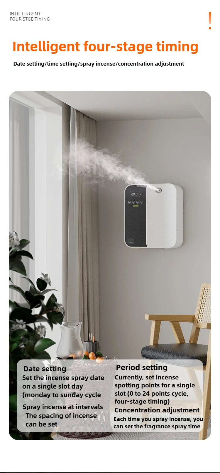 500ml Hilton Scent Machine Aroma Diffuser Wall Mounted Hotel High Capacity Aroma Diffuser Large Area Hotel Lobby Home Fragrance