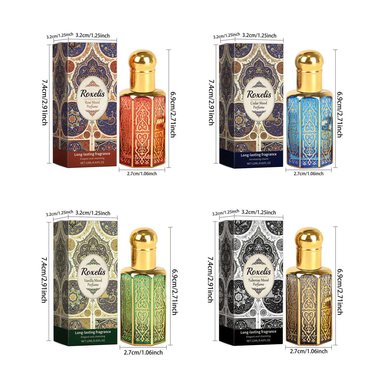 Arabian Style Tuberose Perfume: Natural, Fresh & Elegant Fragrance, Long-Lasting, Portable Charm-Boosting Scent