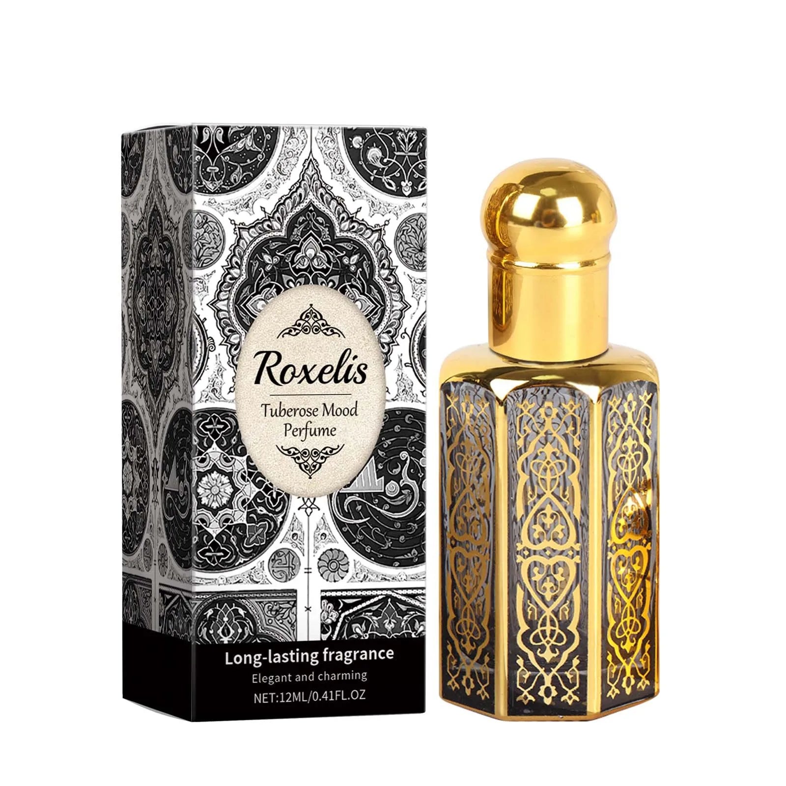 Arabian Style Tuberose Perfume: Natural, Fresh & Elegant Fragrance, Long-Lasting, Portable Charm-Boosting Scent