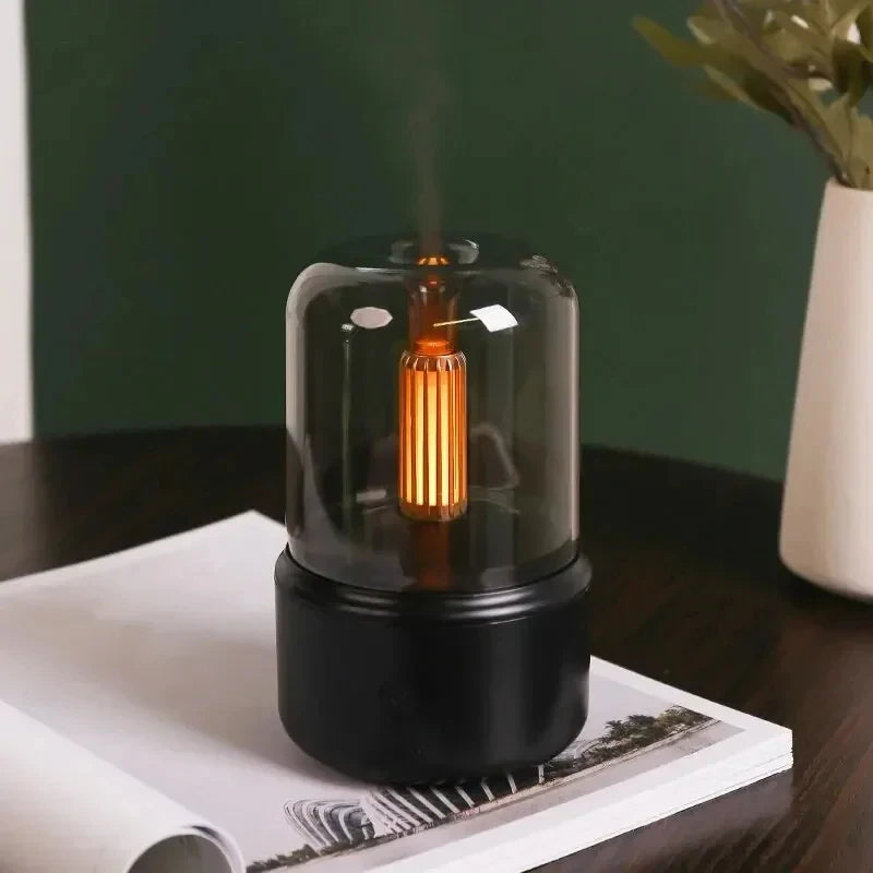 HOMEFISH Portable Mini Aroma Diffuser USB Air Humidifier Essential Oil Night Light Cold Mist Maker Sprayer for Home Gift
