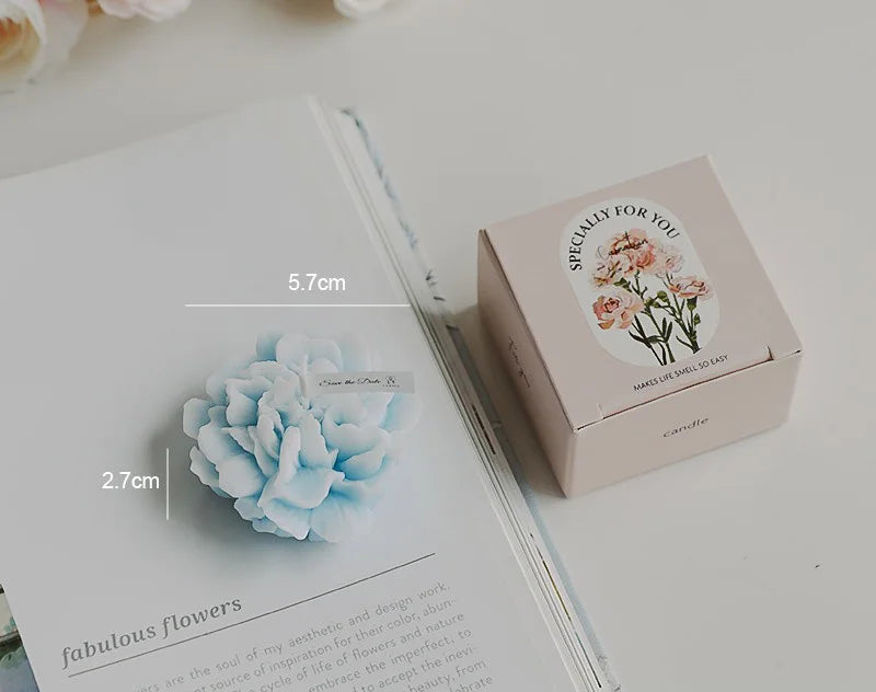 Handmade Carnation Candle Scented Candle Aromatherapy Soy Wax Candle Wedding Birthday Candles Party Home Decoration Photo Props
