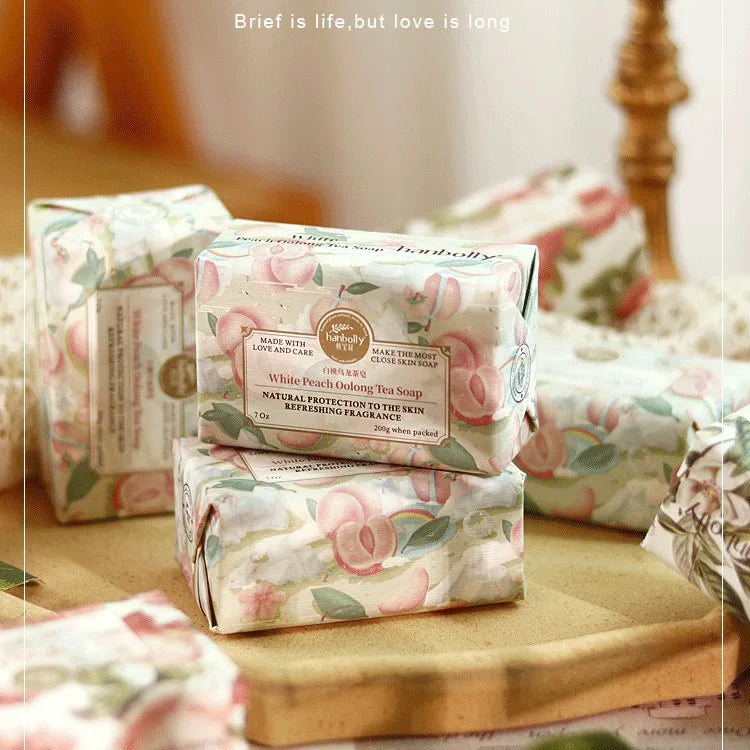 Flower-fragranced Soap Aroma 200g Essential Oil Soap Handmade Soap For Body Cleansing Gift Wedding Party Favors