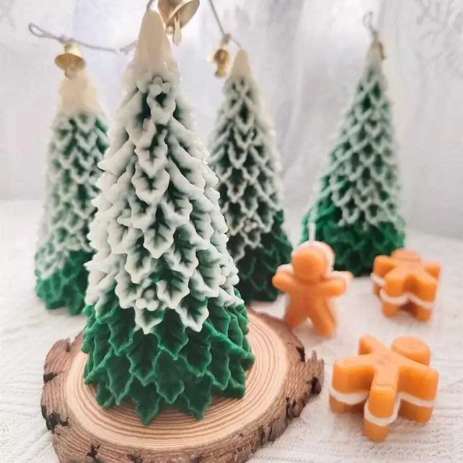 Christmas Tree Candles, Scented Candles High-quality Appearance Gifts Fresh Souvenirs Carved Candles Cedar