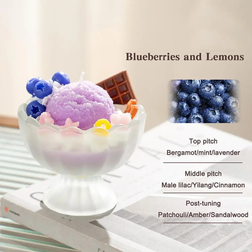 Ice Cream Scented Candle Decorative Scented Candle Nice-looking Bright Color Romatherapy Candles Home Decoration