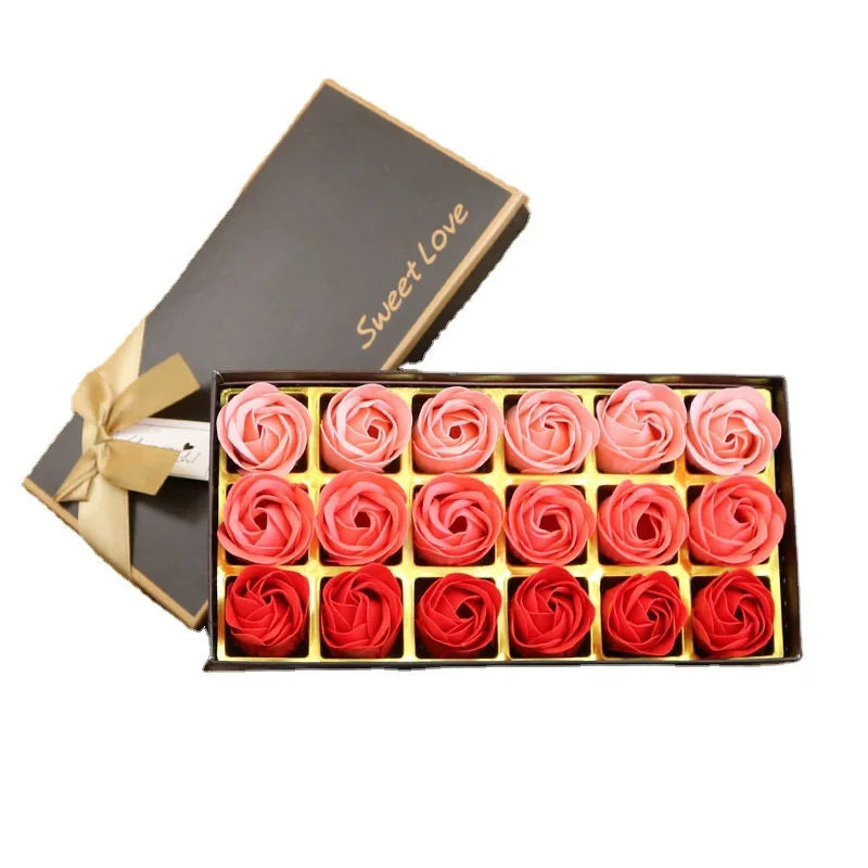 Floral Scented Bath Soap Rose Flower Petals Plant Essential Oil Rose Soap Set Best Gifts for Her Women Girls Mom Lover Birthday