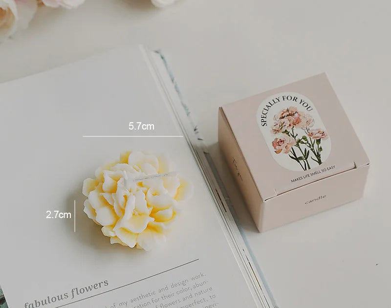 Handmade Carnation Candle Scented Candle Aromatherapy Soy Wax Candle Wedding Birthday Candles Party Home Decoration Photo Props