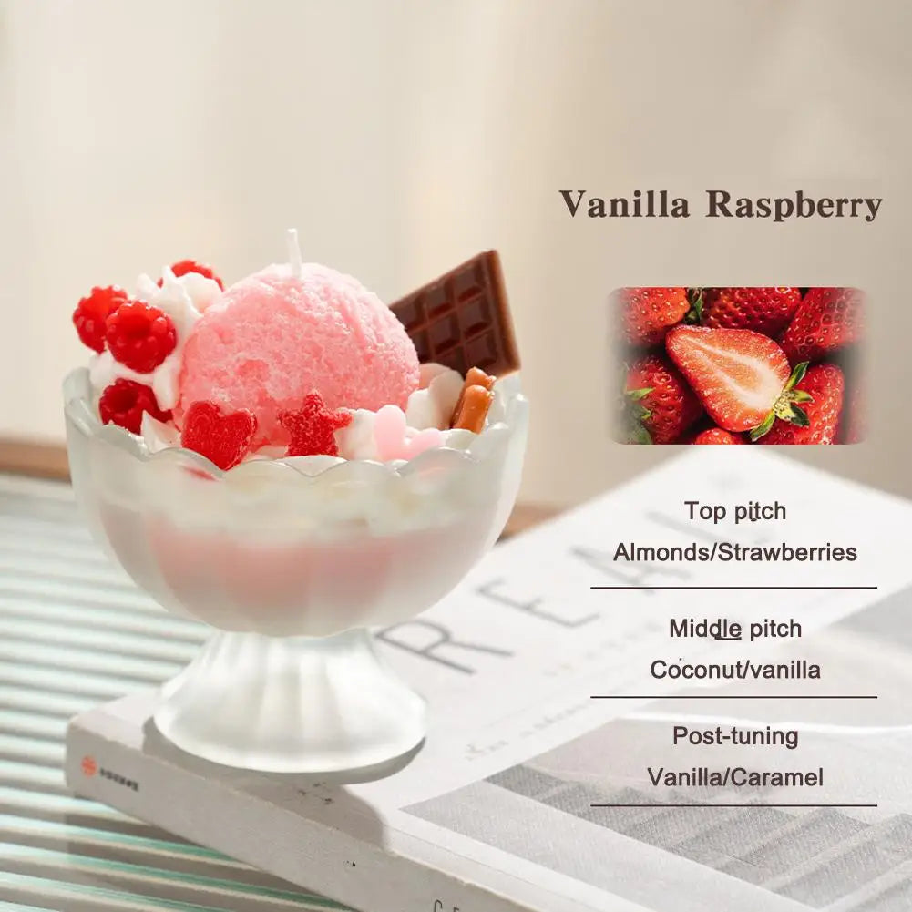 Ice Cream Scented Candle Decorative Scented Candle Nice-looking Bright Color Romatherapy Candles Home Decoration