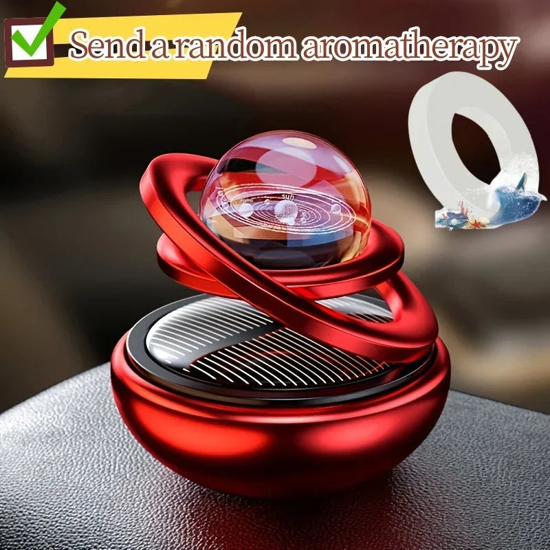 Car Air Freshener Solar Rotating Aromatreatment Decoration Car Interior Accessories Women Men Original Flavored Perfume Diffuser
