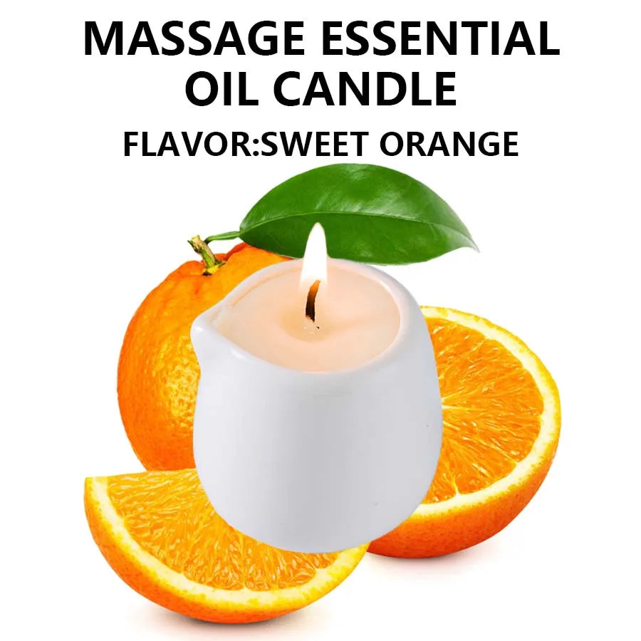 Fruity scented natural massage oil candle. Low heat. 1.69 oz, coconut wax. Hydrating. For home & V-Day. Natural luxury. Soothing