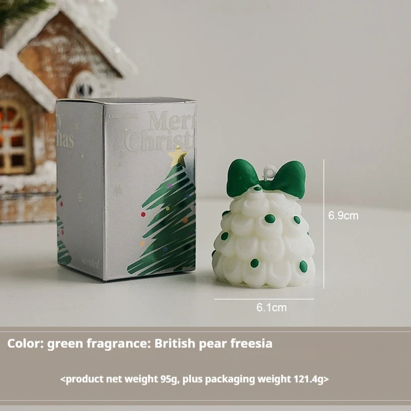 Cute Christmas Tree Scented Candles Handmade Fragrance Creative Ornaments Aromatherapy Xmas Gifts Birthday Gift Home Decor