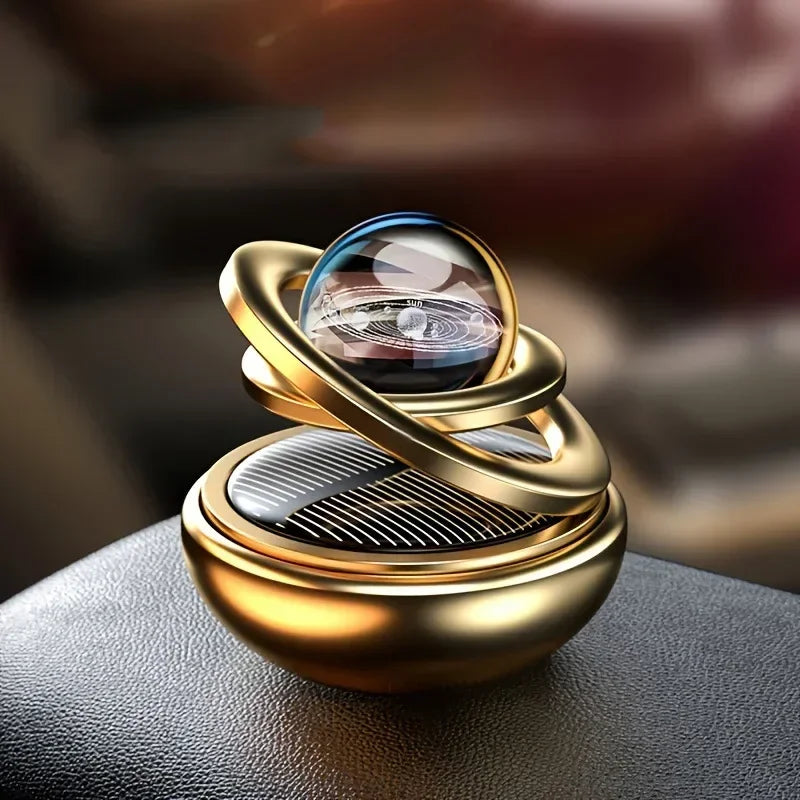 Car Air Freshener Solar Rotating Aromatreatment Decoration Car Interior Accessories Women Men Original Flavored Perfume Diffuser