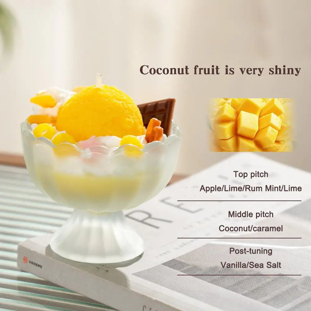 Ice Cream Scented Candle Decorative Scented Candle Nice-looking Bright Color Romatherapy Candles Home Decoration