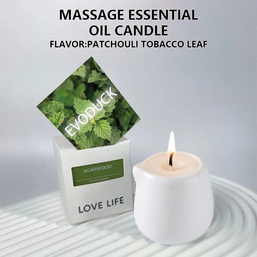 Fruity scented natural massage oil candle. Low heat. 1.69 oz, coconut wax. Hydrating. For home & V-Day. Natural luxury. Soothing