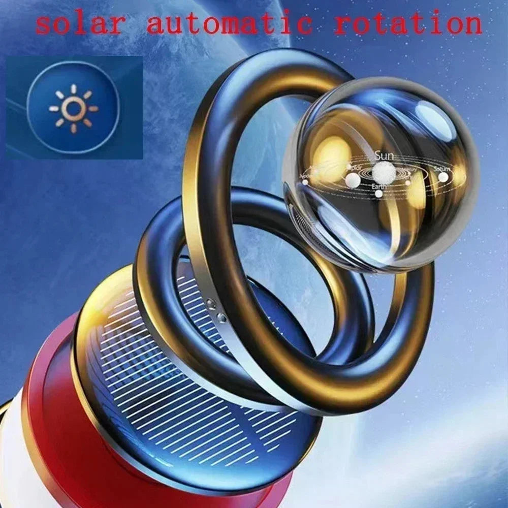 Car Air Freshener Solar Rotating Aromatreatment Decoration Car Interior Accessories Women Men Original Flavored Perfume Diffuser
