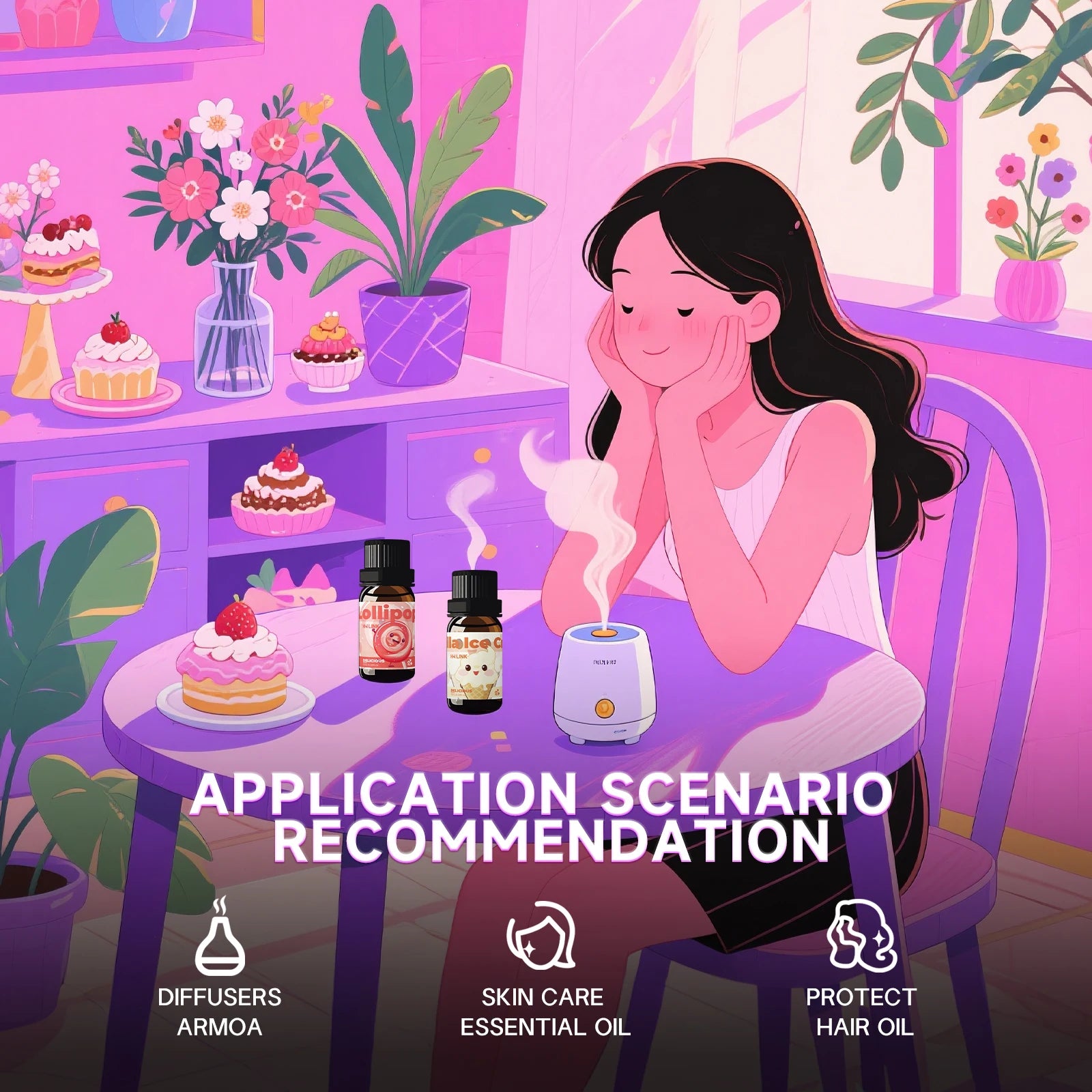 10ml Delicious Essential Oils, 12 scents, for candles, soap making, aromatherapy, diffusers, home care, long-lasting scent